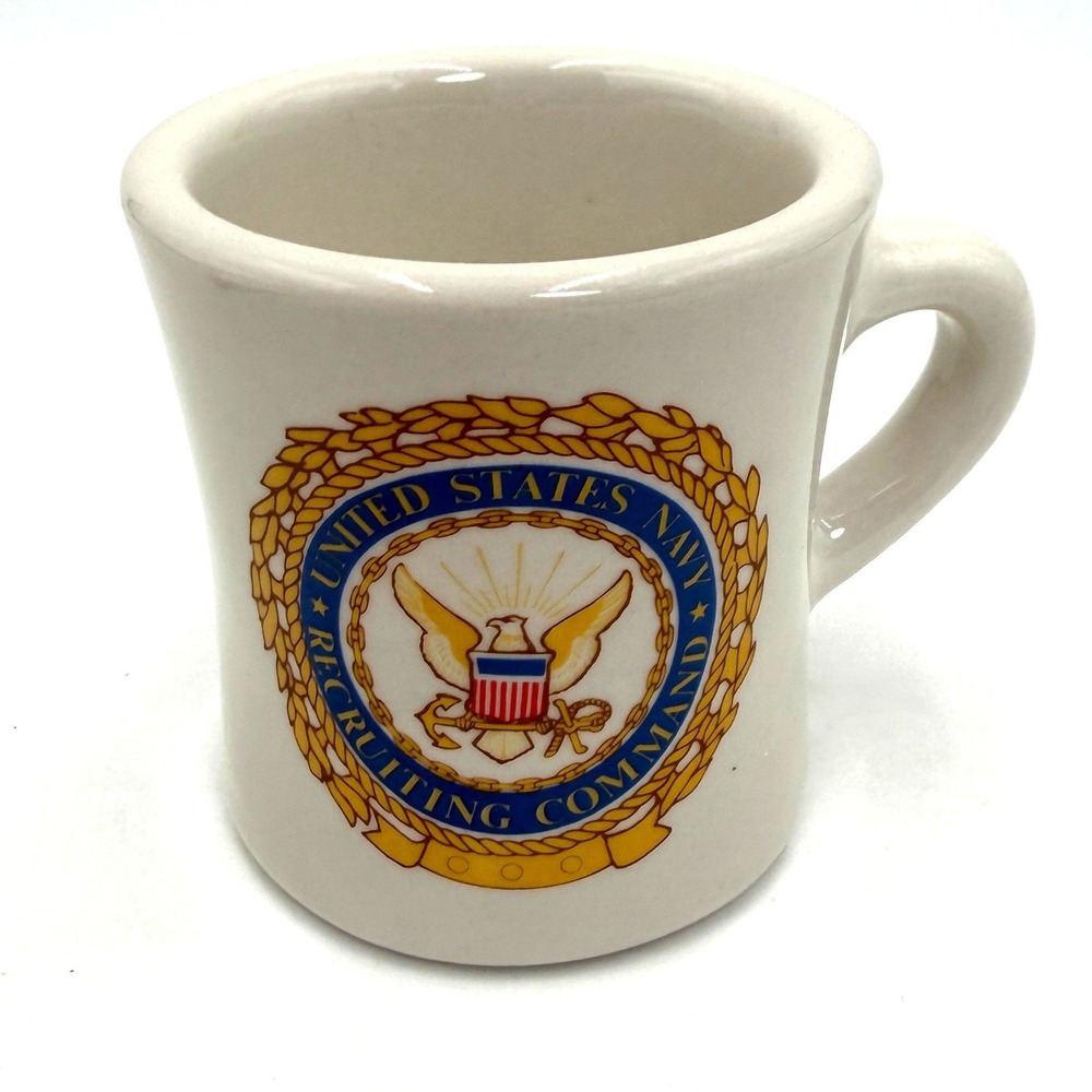 Ultima US Navy Recruiting Command Mug RZ Potter White Vintage